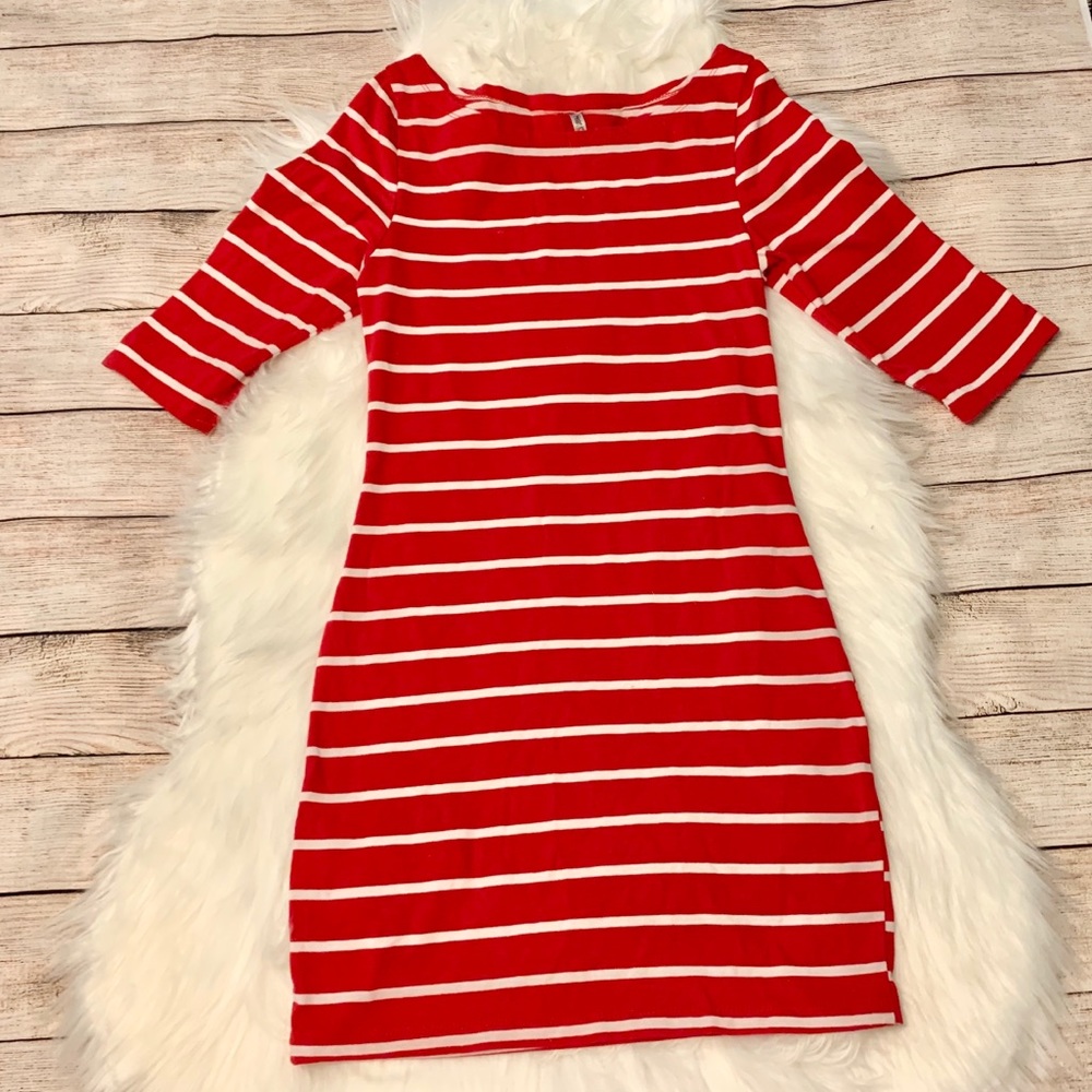 Striped fitted Heart & Hips mini dress